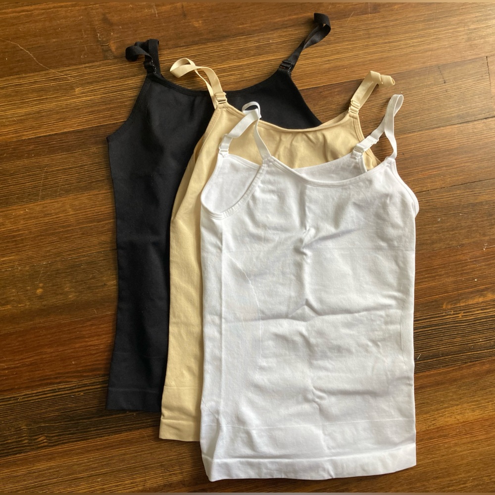 Shapermint Cami - medium -- black white tan - shareware adjustable straps